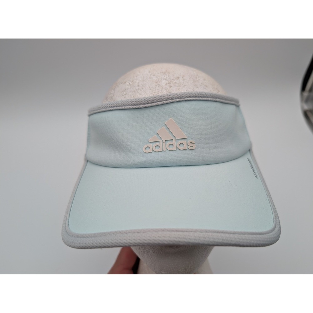 Adidas Aeroready Women Light Blue Grey Athletic Golf Tennis Running Visor Hat